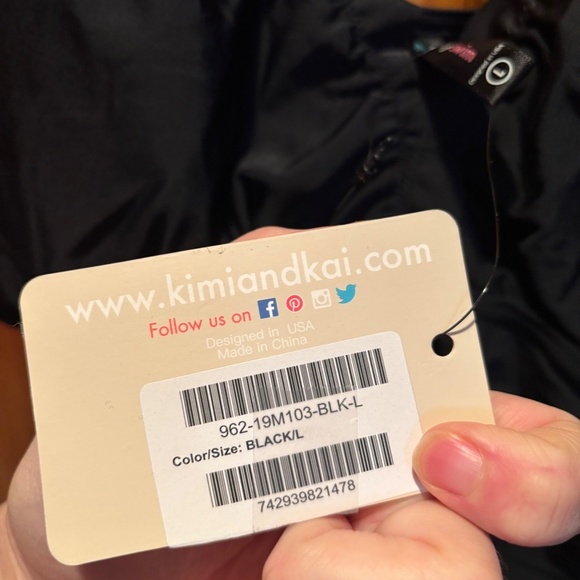 Kimi & Kai Maternity Kimber UPF 50+ One Piece Swimsuit in Black Large NWT - Picture 5 of 6